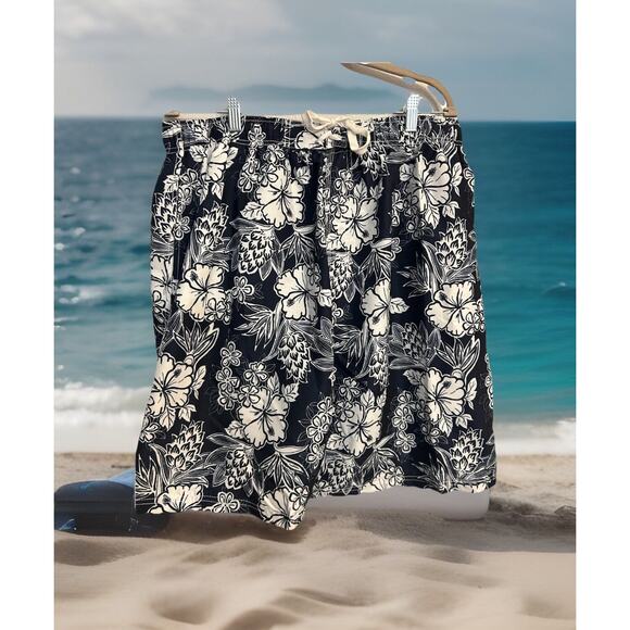 Swim Shorts 40-42 XL Resort Wear Hippie Beach Lounge Dad 90s Swim Trunks Blue - Picture 1 of 9